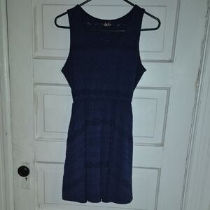 Deb Midnight Blue Lace Mini Dress